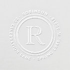 Elegant Round Monogrammed Initial Return Address