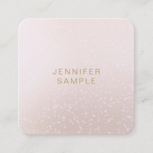 Elegant Rounded Square Modern Template Gold Text Square Business Card