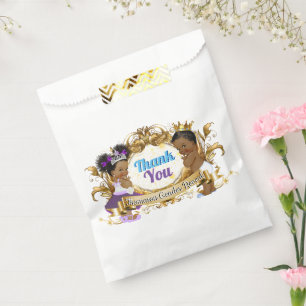 Elegant Royal African Gender Reveal Purple & Blue  Favour Bags