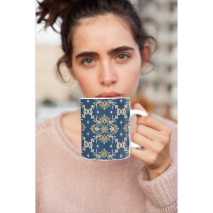 Elegant Royal Baroque Pattern Luxury Vintage Home  Coffee Mug