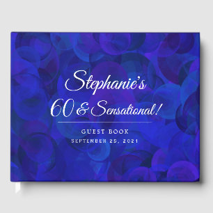 Elegant Royal Blue 60 and Sensational Birthday Guest Book