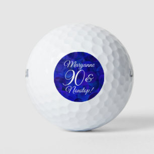 Elegant Royal Blue 90 and Nonstop Birthday Party Golf Balls