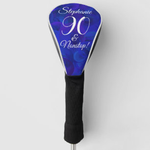 Elegant Royal Blue 90 and Nonstop Birthday Party Golf Head Cover