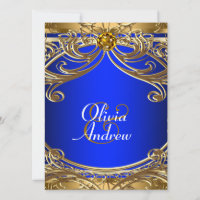 Elegant Royal Blue and Gold Wedding