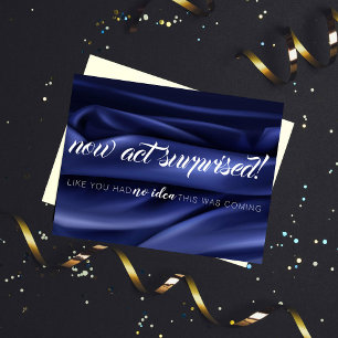 Elegant Royal Blue Bridesmaid Proposal Card