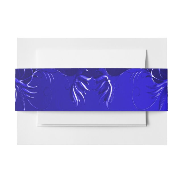 Elegant Royal Blue Invitation Belly Band (Front Example)