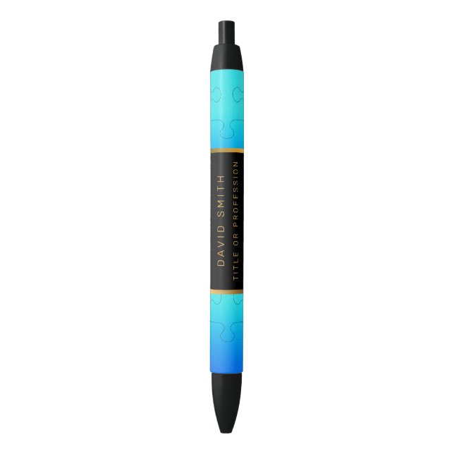 Elegant Royal Blue Metal Ink Pen (Front Vertical)