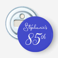 Elegant Royal Blue Monogram 85th Birthday Party