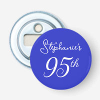 Elegant Royal Blue Monogram 95th Birthday Party