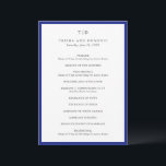 Elegant Royal Blue Monogram Modern Wedding Programme<br><div class="desc">Modern wedding programs featuring a clean design with serif and script fonts.</div>