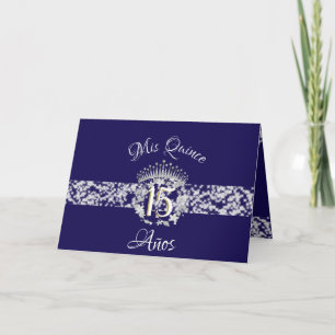 Elegant Royal Blue Princess Quinceanera  Invitation