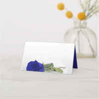 Elegant Royal Blue Rose Blank DIY Print Wedding