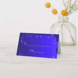 Elegant Royal Blue Table Place Card