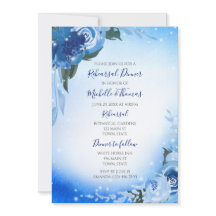 Elegant Royal Blue Watercolor Floral Greenery