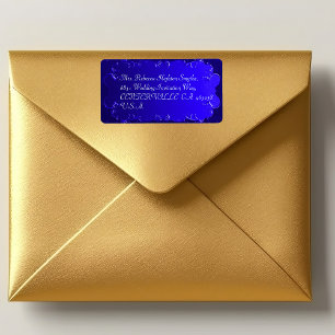 Elegant Royal Blue Wedding Address Labels