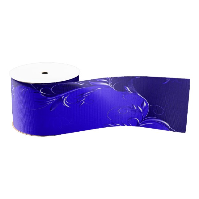 Elegant Royal Blue Wedding Grosgrain Ribbon (Spool)