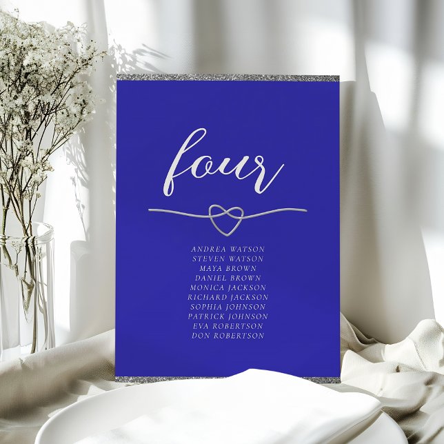 Elegant Royal Blue Wedding Seating Chart (Creator Uploaded)