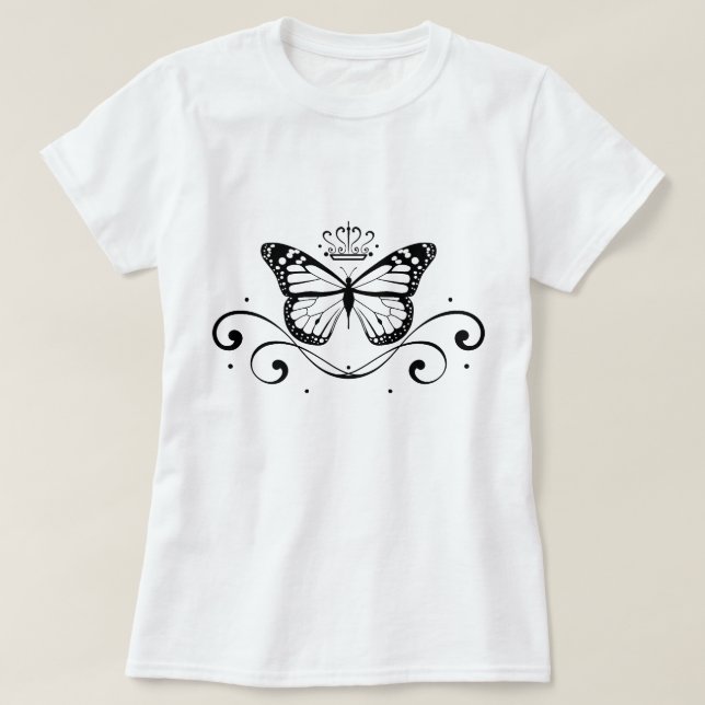 Elegant Royal Butterfly T-Shirt (Design Front)