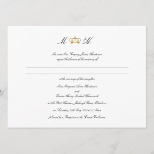 Elegant Royal Crown Wedding Invitation