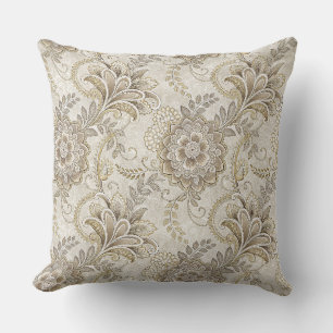 Elegant Royal Floral Paisley Design Pattern Art Cushion