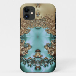 Elegant Royal Gold and Aqua Case-Mate iPhone Case
