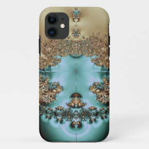 Elegant Royal Gold and Aqua iPhone 11 Case