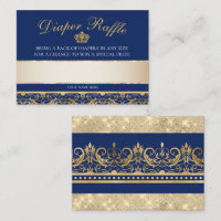 Elegant Royal Prince Baby Shower Diaper Raffle