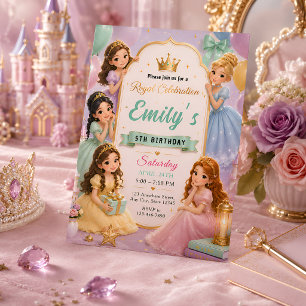 Elegant Royal Princess Birthday Invitation