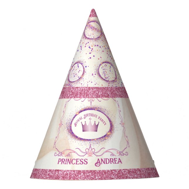 Elegant Royal Princess Birthday Party Celebration  Hat (Front)