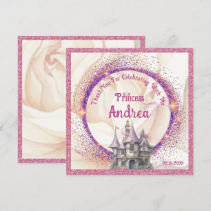 Elegant Royal Princess Birthday Party   Fairy Tale Thank You Card