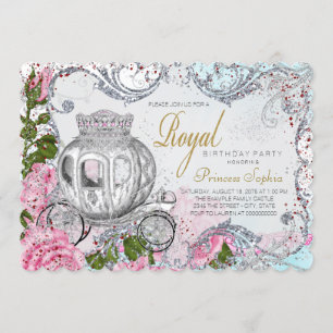 Elegant Royal Princess Birthday Party Invitation