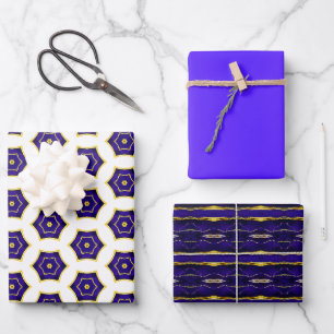 Elegant Royal Purple and Gold  Wrapping Paper Sheet