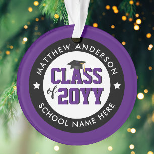 Elegant Royal Purple Class of 2023 Graduation Ornament
