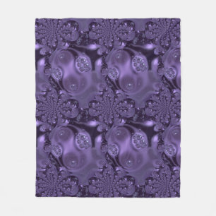 Elegant Royal Purple Liquid Sparkle Fleece Blanket