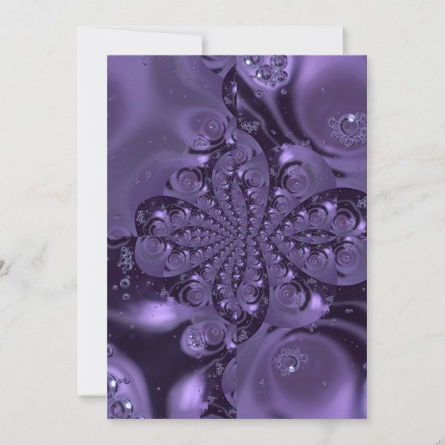Elegant Royal Purple Liquid Sparkle Invitation (Front)