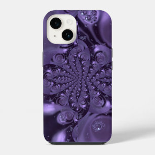Elegant Royal Purple Liquid Sparkle iPhone 14 Case