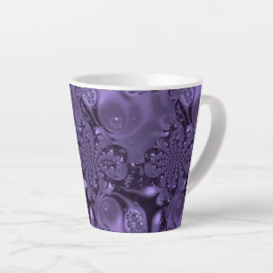 Elegant Royal Purple Liquid Sparkle Latte Mug