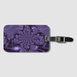 Elegant Royal Purple Liquid Sparkle Luggage Tag