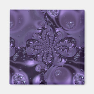 Elegant Royal Purple Liquid Sparkle Magnet