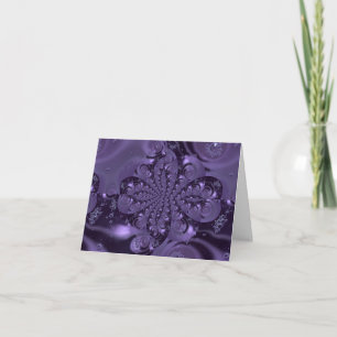 Elegant Royal Purple Liquid Sparkle Note Card