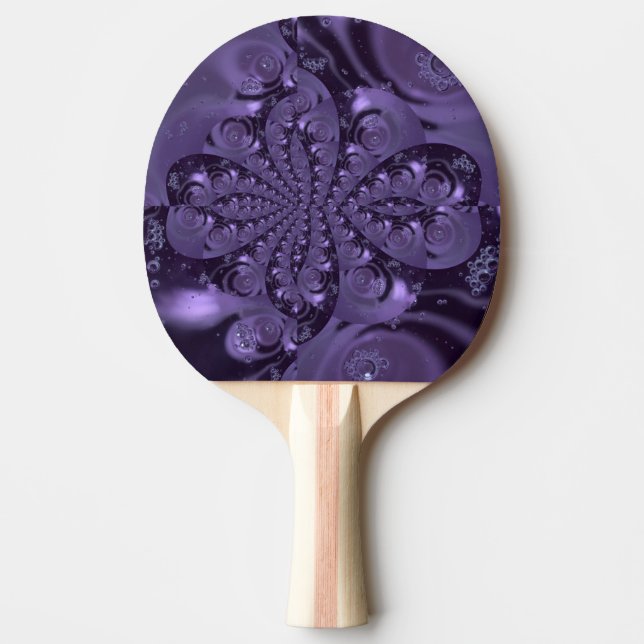 Elegant Royal Purple Liquid Sparkle Ping Pong Paddle (Front)