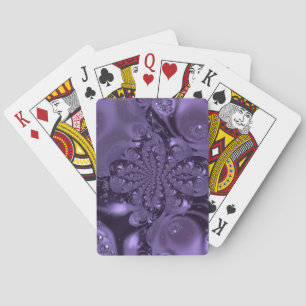 Elegant Royal Purple Liquid Sparkle Playing Cards