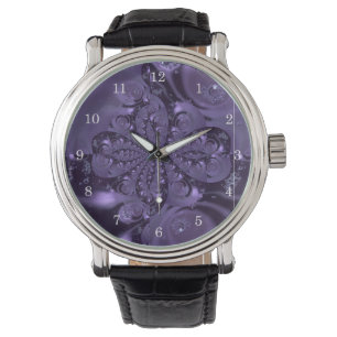 Elegant Royal Purple Liquid Sparkle Watch