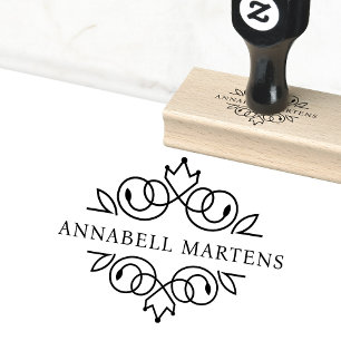 Elegant, royal rubber stamp