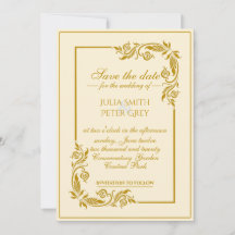 Elegant Royal save the date invitation