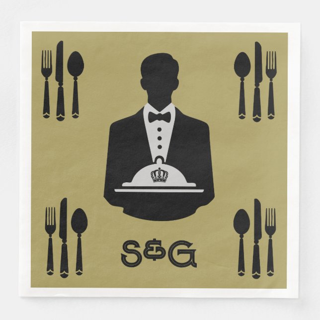 Elegant Royal Themed Luxury  Napkin (Front)
