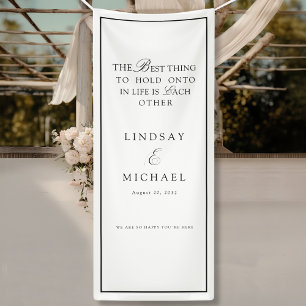 Elegant Royal White & Black Wedding  Banner
