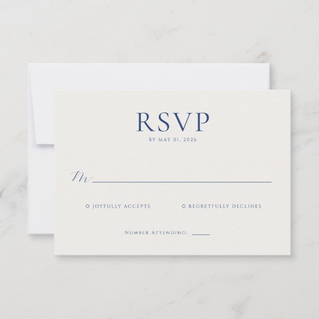 Elegant RSVP Card (Front)