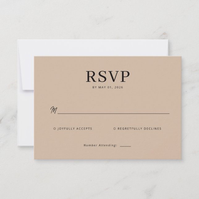 Elegant RSVP Card Design (Front)