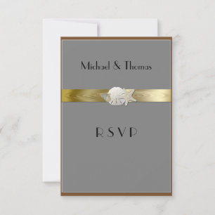 Elegant RSVP Cards Starfish Sanddollar